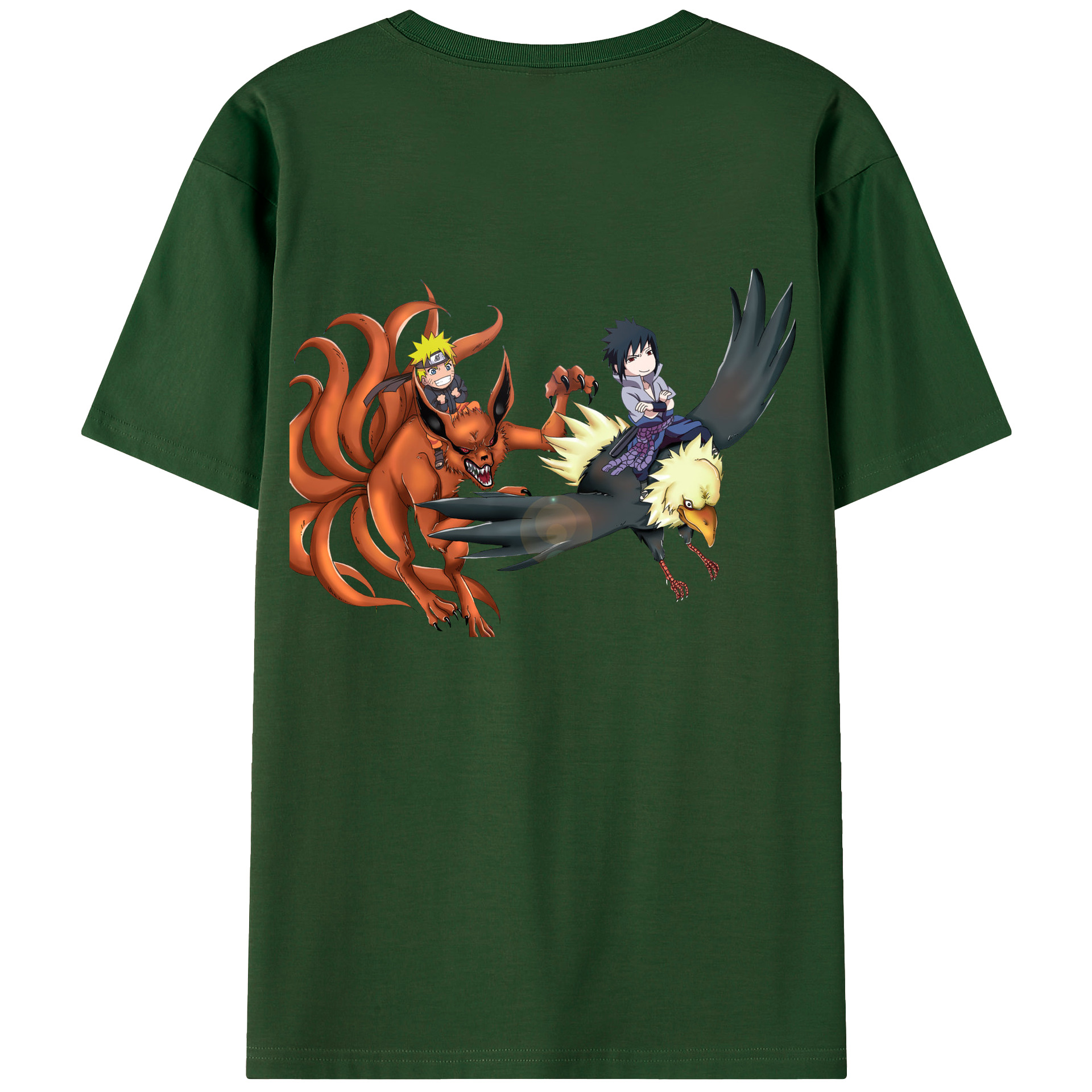 （画像用） NARUTO -ナルト- うずまき ナルト Uzumaki Naruto 綿100％半袖Tシャツ（背面プリント）
